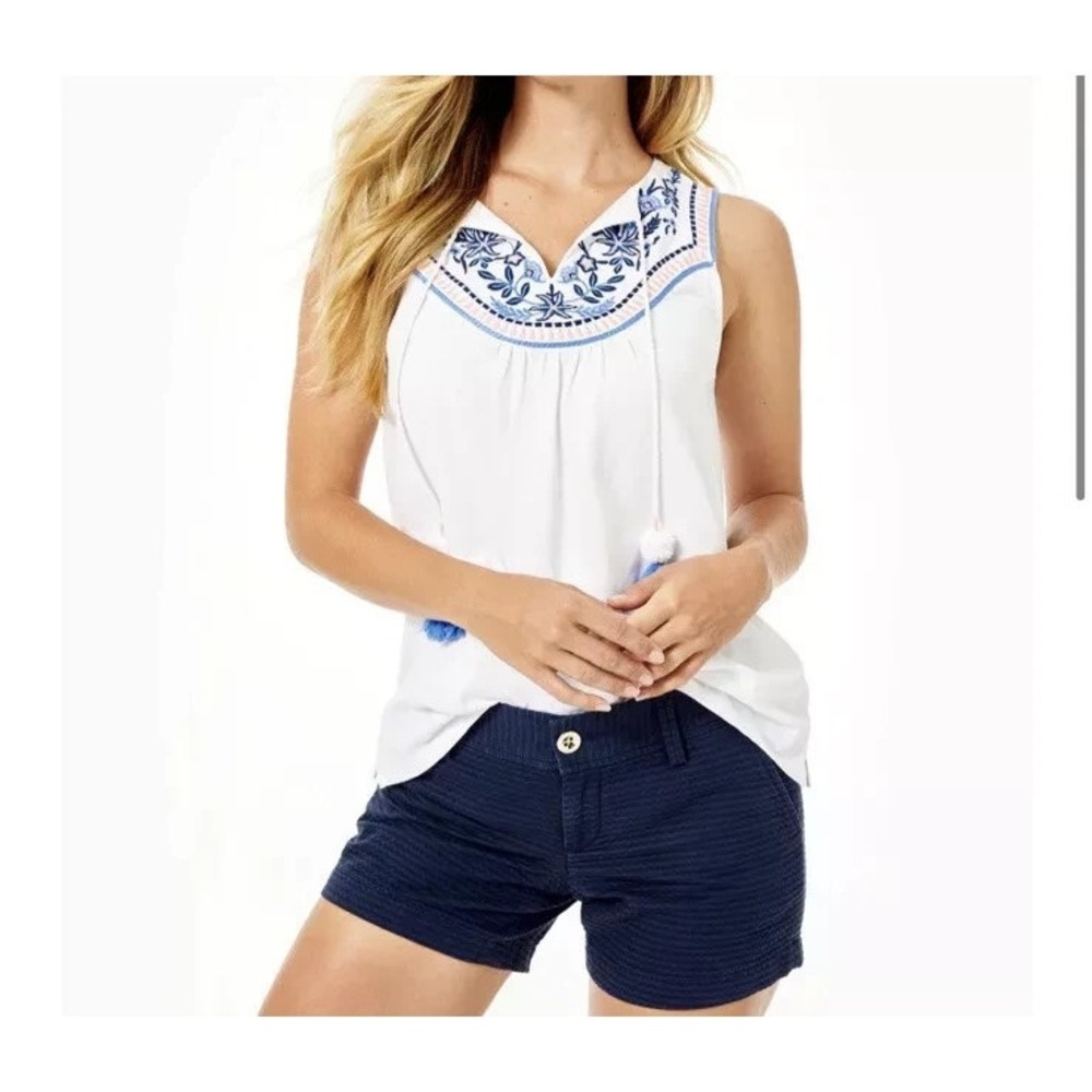 Lilly Pulitzer Callahan High Rise Shorts Women‎ 29" Waist Navy Stretch Chino